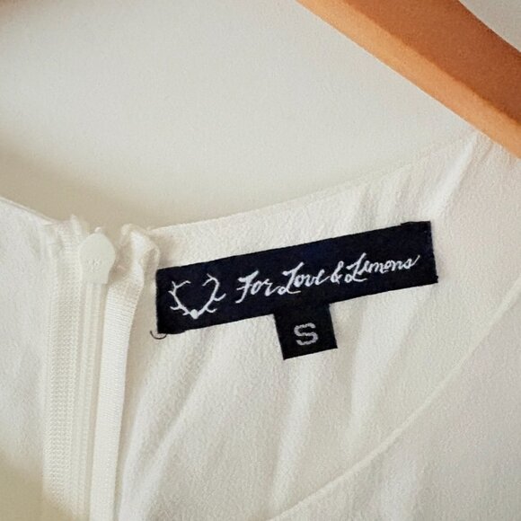 For Love And Lemons Pom Pom Romper Playsuit NWT White Size Small - Picture 6 of 7